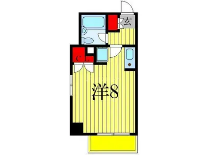 ダイアパレス北千住(ワンルーム/3階)の間取り写真