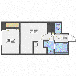 E-HORIZON山鼻(1LDK/6階)の間取り写真