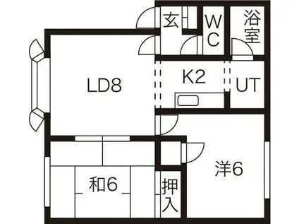 MDハイム福住(2LDK/1階)の間取り写真