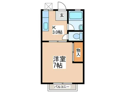 ハイツサイトウ(1K/2階)の間取り写真