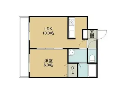 ステーションコート(1LDK/2階)の間取り写真