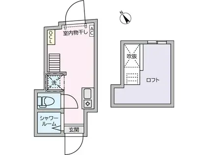 TRアーバンプレイス高田馬場I(ワンルーム/2階)の間取り写真