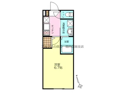 ココライフ二俣川(1K/3階)の間取り写真