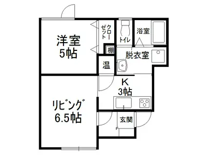PLACE(1DK/1階)の間取り写真