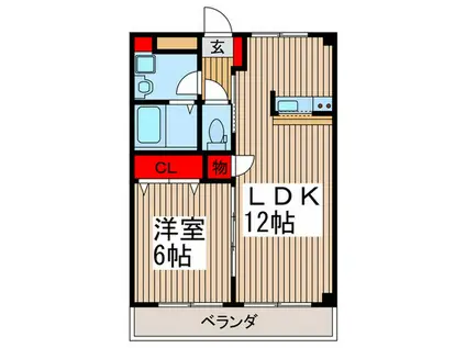 フローレスマンション壱番館(1LDK/3階)の間取り写真
