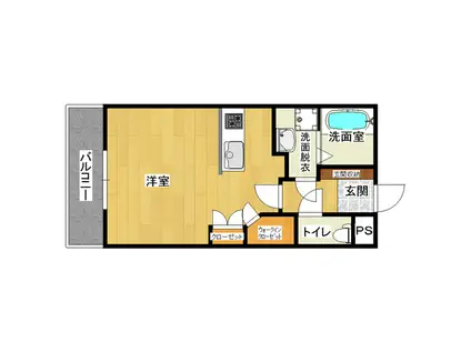 グラン・エスポワル(ワンルーム/3階)の間取り写真