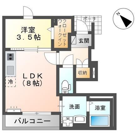 市原市姉崎アパート(1LDK/1階)の間取り写真