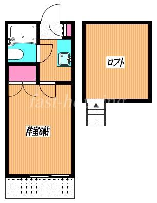 セドルハイム三鷹C(1K/1階)の間取り写真