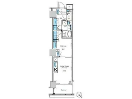 パークアクシス滝野川ラ ブリーズ(1LDK/1階)の間取り写真