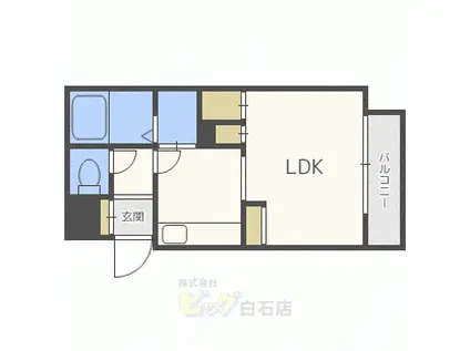 セゾンラメール(1K/3階)の間取り写真