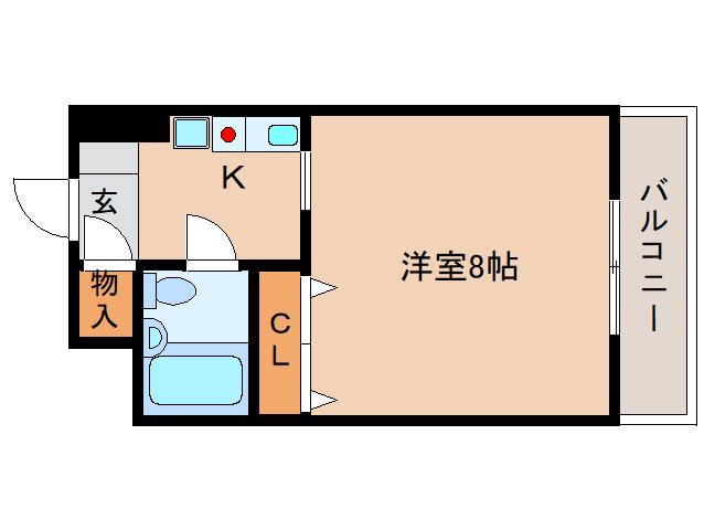 福島ビル(1K/4階)の間取り写真
