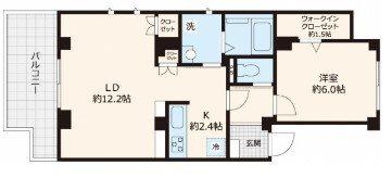 LASICA住吉(1LDK/2階)の間取り写真