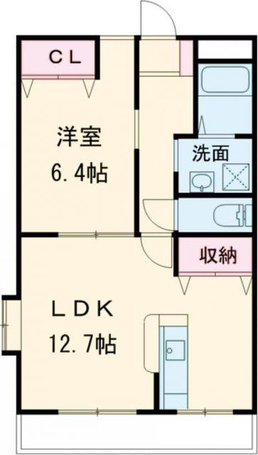 プログレス(1LDK/3階)の間取り写真