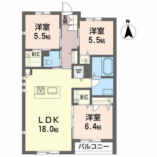 メゾンマストなみ木(3LDK/2階)の間取り写真