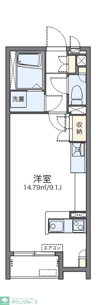 レオネクストBELLE(ワンルーム/1階)の間取り写真