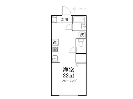 エーデルハイム(ワンルーム/1階)の間取り写真