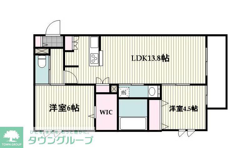 YS F RESIDENCE II(2LDK/2階)の間取り写真