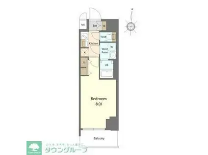 S-RESIDENCE高岳BRESA(1K/5階)の間取り写真