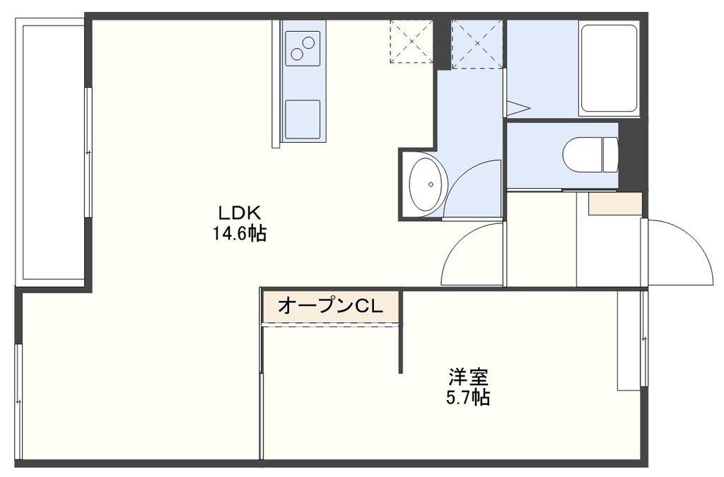 シーアンドスター協和イースト(1LDK/2階)の間取り写真