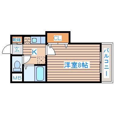 コーポ麿(1K/3階)の間取り写真