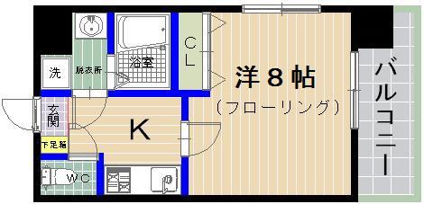 イル・コルティーレ(1K/6階)の間取り写真