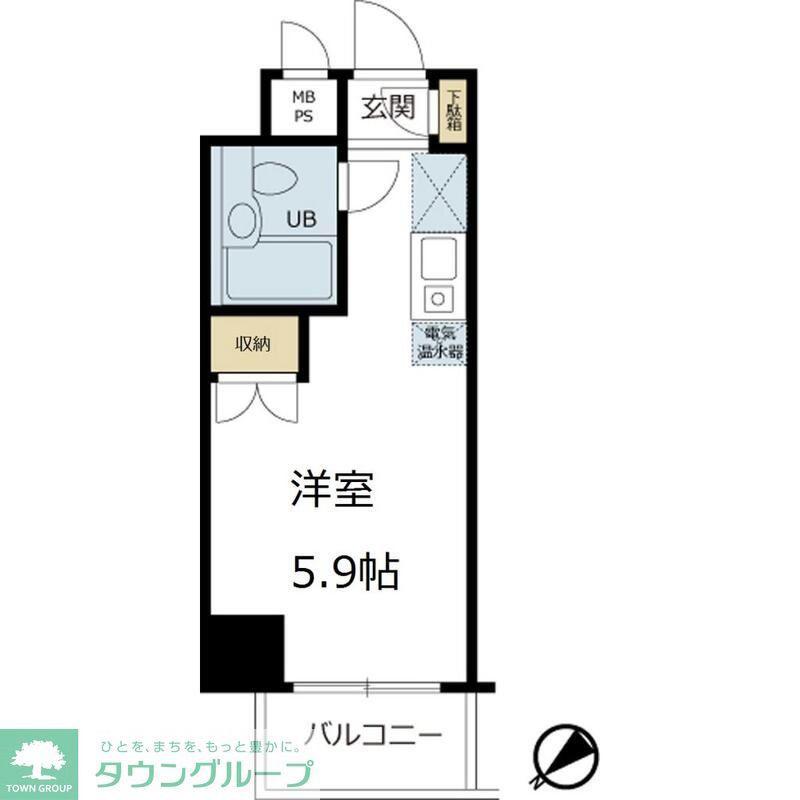 エクセル鶴見(ワンルーム/6階)の間取り写真