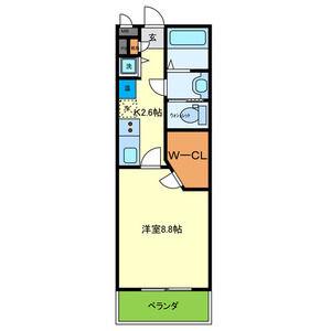 コンフォルト(1K/1階)の間取り写真