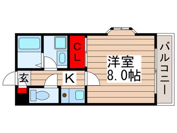 藤コーポE(1K/2階)の間取り写真