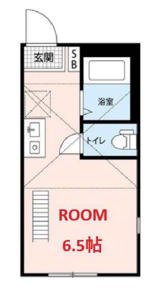 アーバンフラット桜木町(ワンルーム/2階)の間取り写真