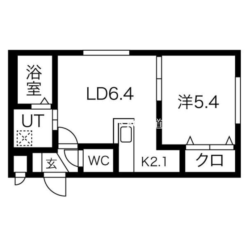 LOUIS I(1LDK/4階)の間取り写真