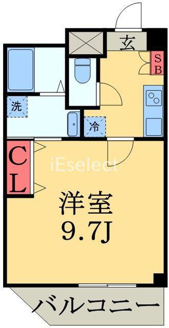SEASIDERESIDENSE(1K/2階)の間取り写真