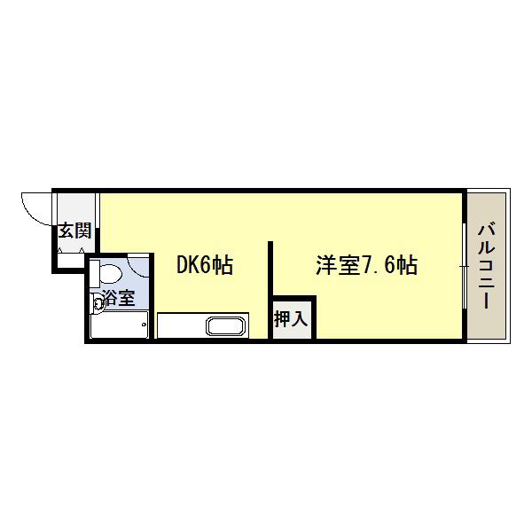 クローバーズマンション広和(1DK/4階)の間取り写真