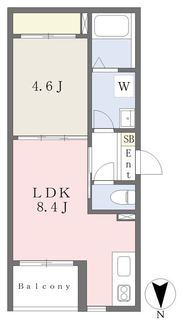 KIRARI長町(1LDK/1階)の間取り写真