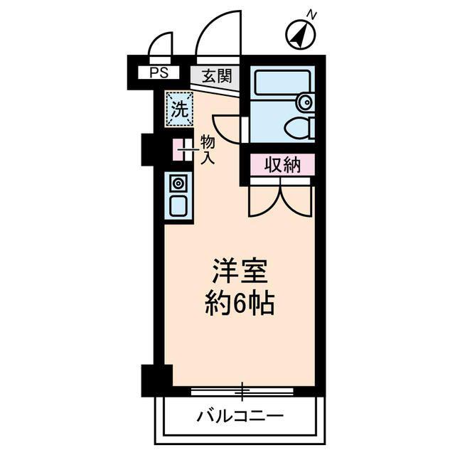 アーバンプラザ相模原(ワンルーム/1階)の間取り写真