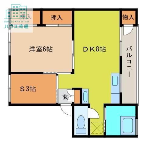 サンガーデン小ヶ倉(1SDK/3階)の間取り写真