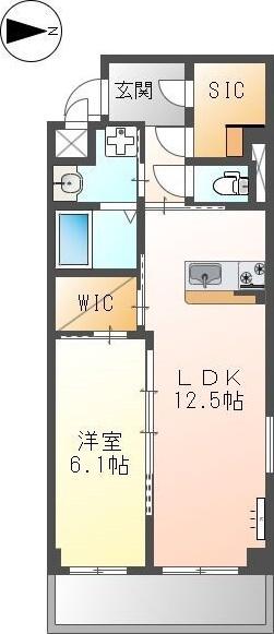 レアグランツ東難波 I(1LDK/3階)の間取り写真