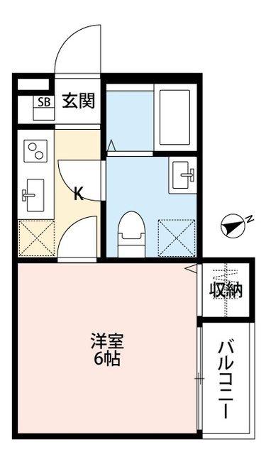 シェリエ幕張(1K/2階)の間取り写真
