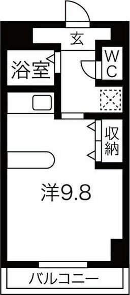 モアメゾンIII(ワンルーム/3階)の間取り写真