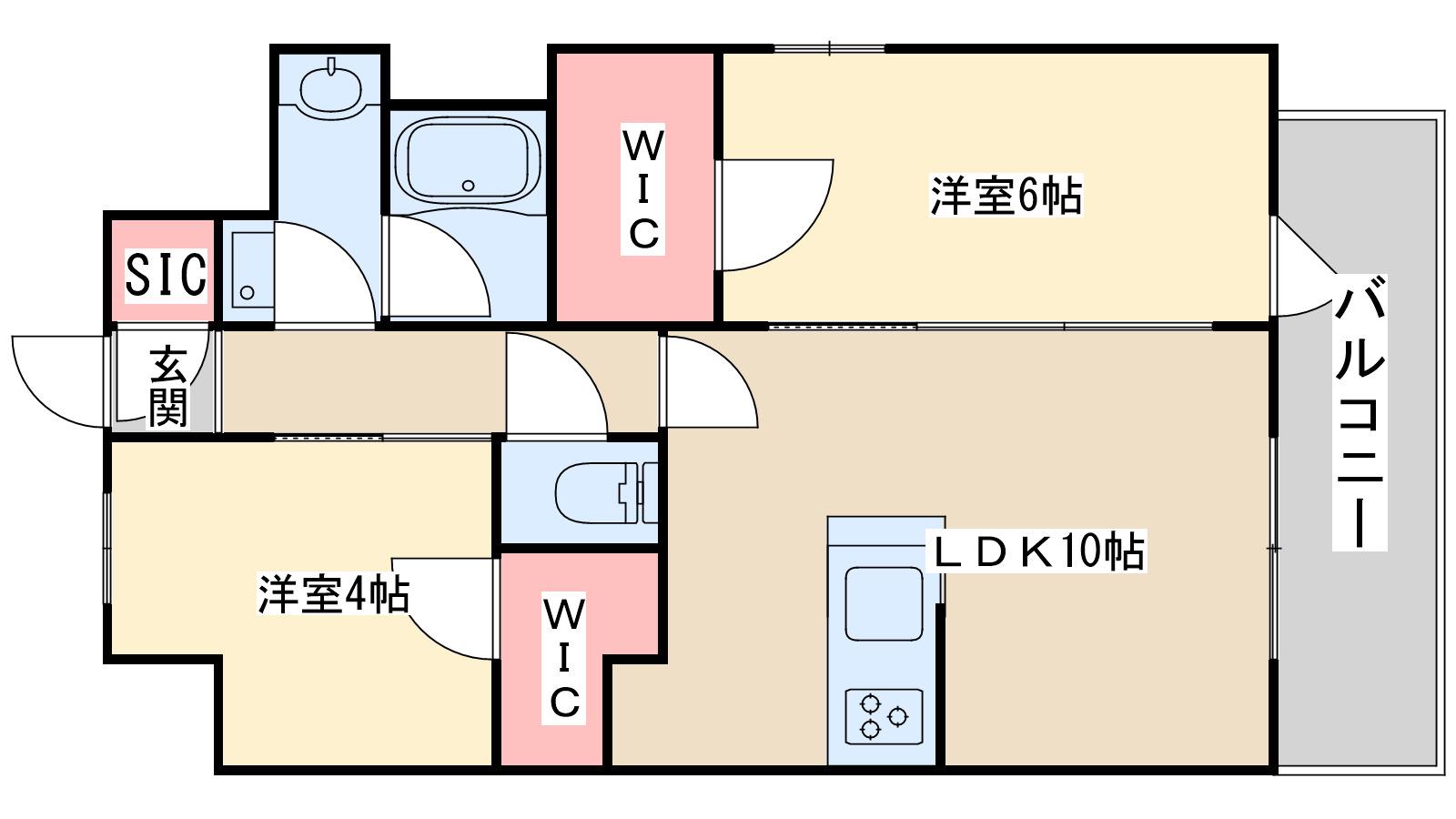 スプランディッド大阪イースト(2LDK/8階)の間取り写真