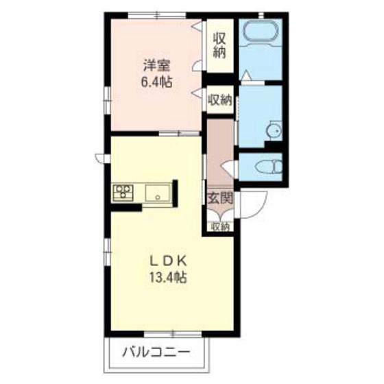 ラウレア AB(1LDK/3階)の間取り写真