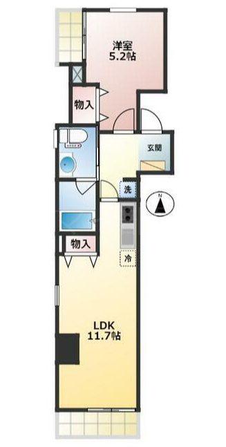 パティオ秋葉原(1LDK/3階)の間取り写真