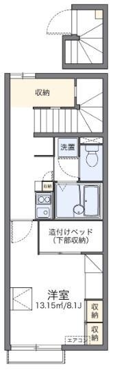 レオパレスLADY GRAYII(1K/2階)の間取り写真
