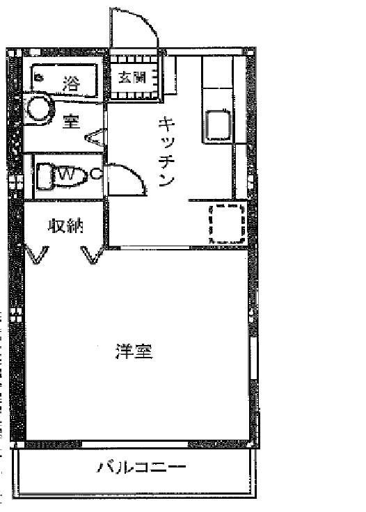 アネックスK(1K/2階)の間取り写真