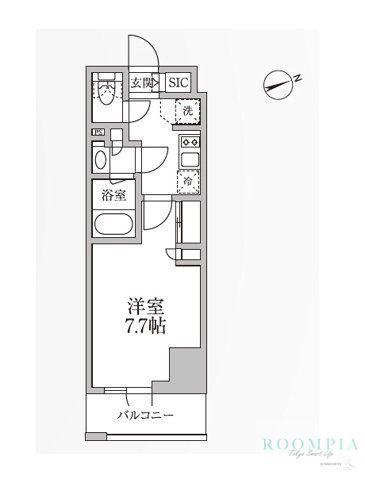 レジディア新御徒町II(1K/7階)の間取り写真
