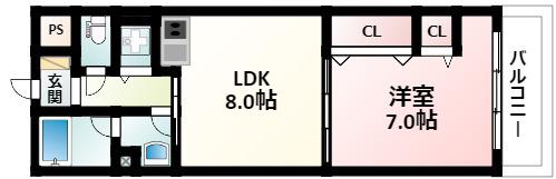アルシェ・垂水(1LDK/10階)の間取り写真