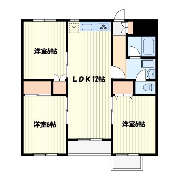第二光和(3LDK/3階)の間取り写真