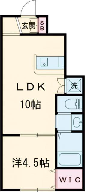 グランディール朽網(1LDK/1階)の間取り写真
