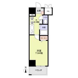 クレストタワー栄(1K/7階)の間取り写真