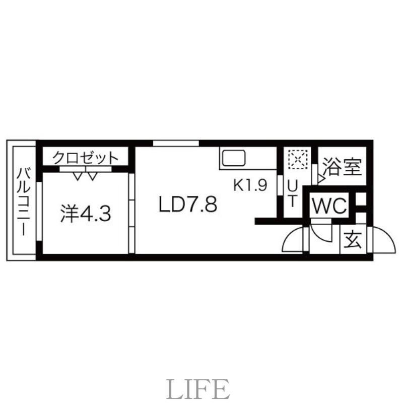 プリエ美園(1LDK/2階)の間取り写真