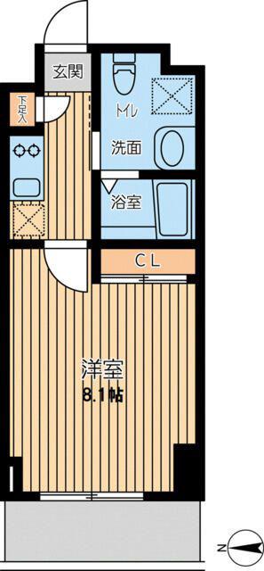 S-FORT小田原栄町(1K/4階)の間取り写真